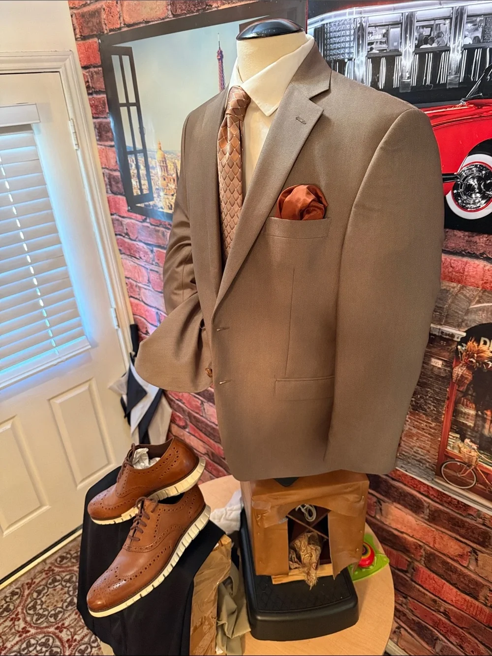 Lauren Ralph Lauren Taupe-Brown Sport Coat Blazer